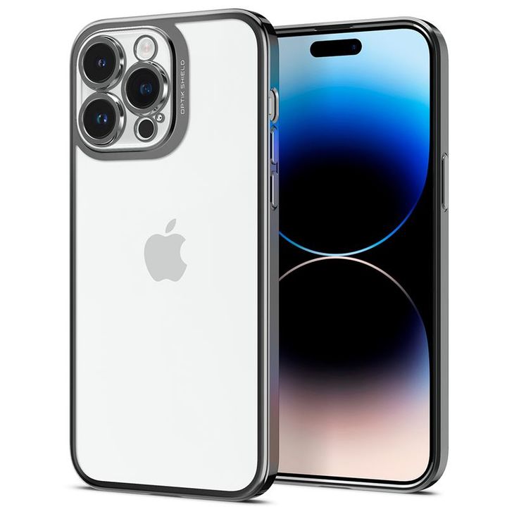 Spigen Optik Crystal, chrome gray - iPhone 14 Pro Max na NearMe.pl