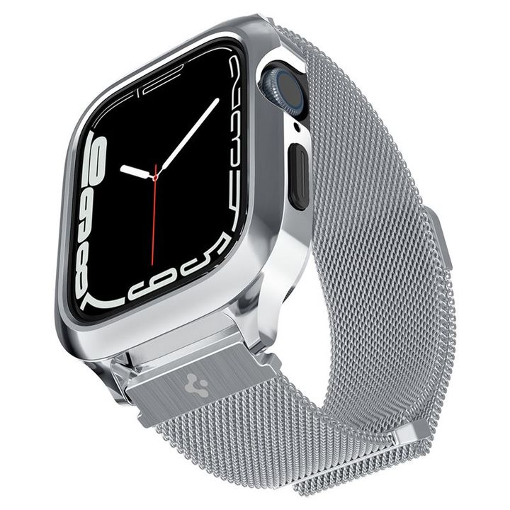 Spigen Metal Fit Pro, silver - Apple Watch 9/8/7 45mm na NearMe.pl