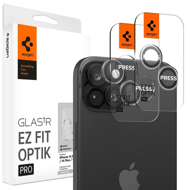 Spigen Glass tR EZ Fit Optik Pro 2 Pack, crystal clear - iPhone 15/15 Plus/14/14 Plus na NearMe.pl