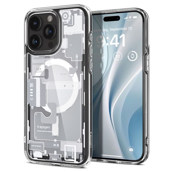 Spigen Ultra Hybrid MagSafe, zero one white - iPhone 15 Pro na NearMe.pl