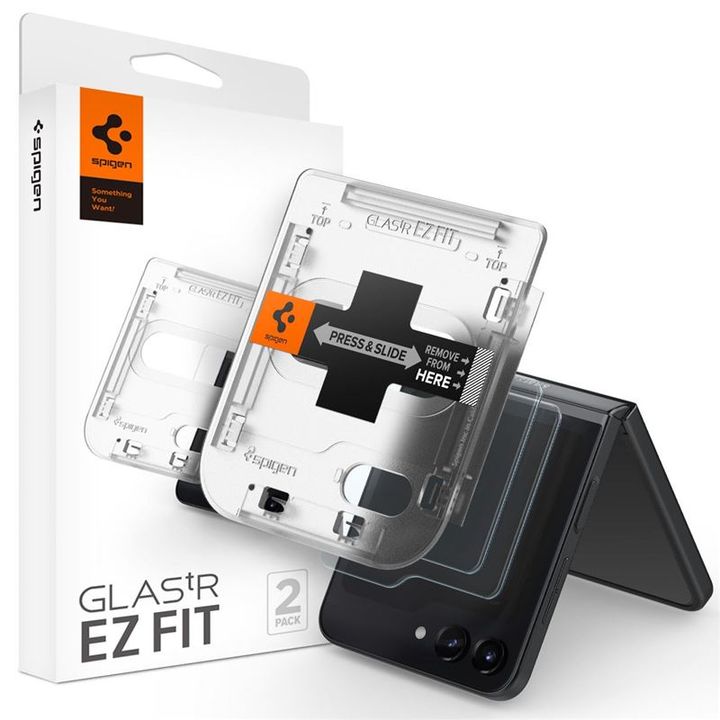 Spigen Glass tR EZ Fit Cover 2 Pack Transparency - Samsung Galaxy Z Flip5 na NearMe.pl