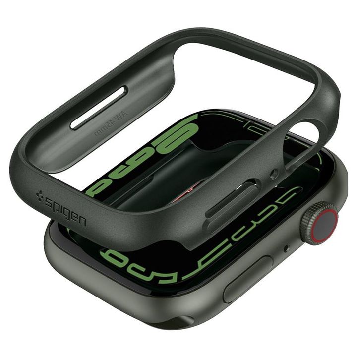 Spigen Thin Fit, green - Apple Watch 9/8/7 45mm na NearMe.pl