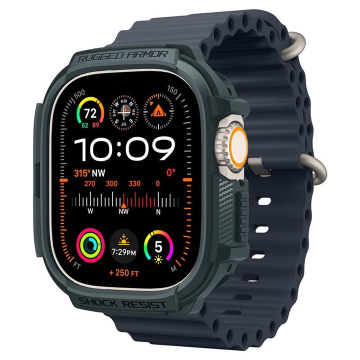 Spigen Rugged Armor, abyss green - Apple Watch Ultra 2/1 49mm na NearMe.pl