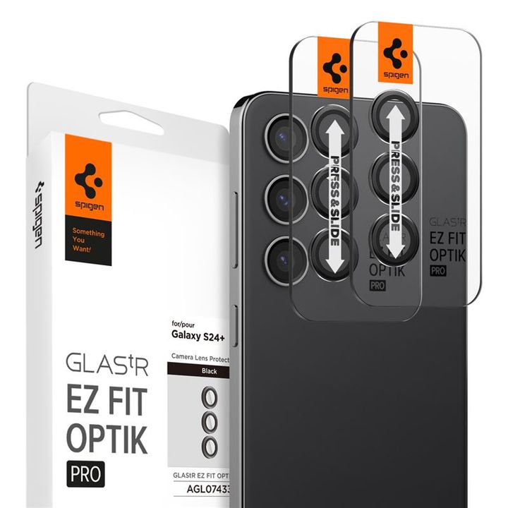 Spigen Glass tR EZ Fit Optik Pro 2 Pack, black - Samsung Galaxy S24+ na NearMe.pl