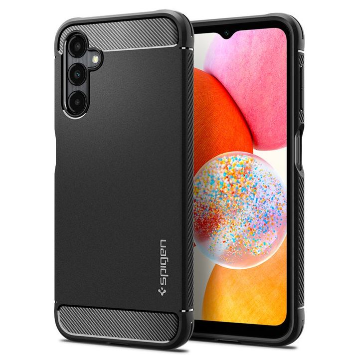 Spigen Rugged Armor, black - Samsung Galaxy A14 LTE na NearMe.pl
