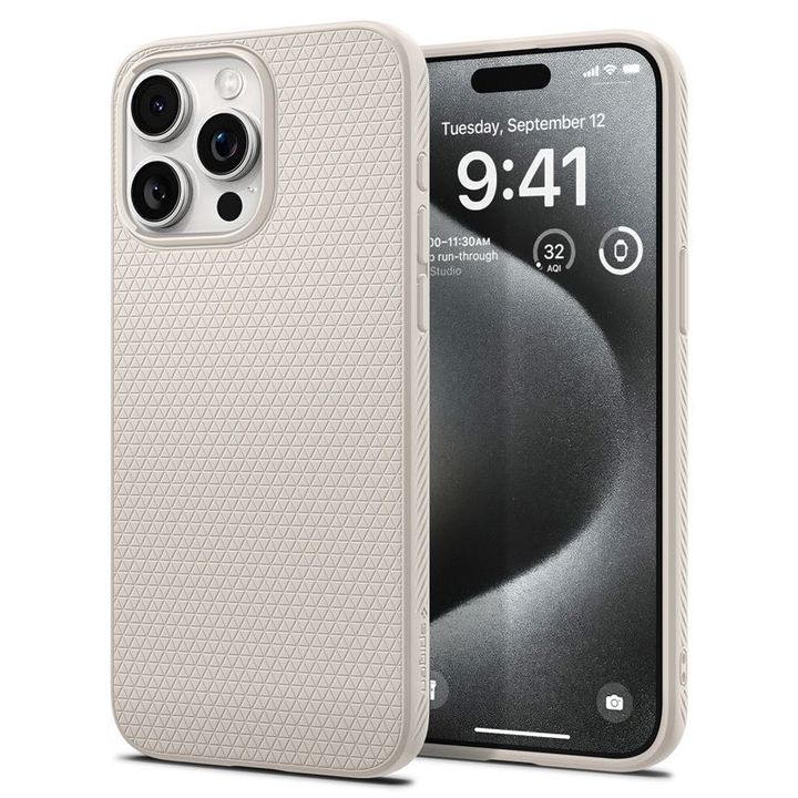 Spigen Liquid Air, natural titanium - iPhone 15 Pro na NearMe.pl