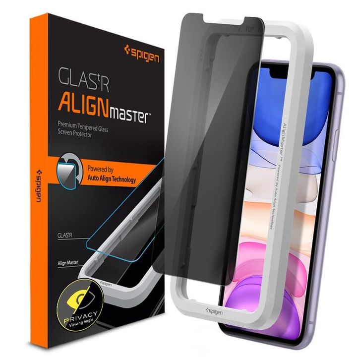 Spigen Glass AlignMaster Privacy 1 Pack - iPhone 11 na NearMe.pl