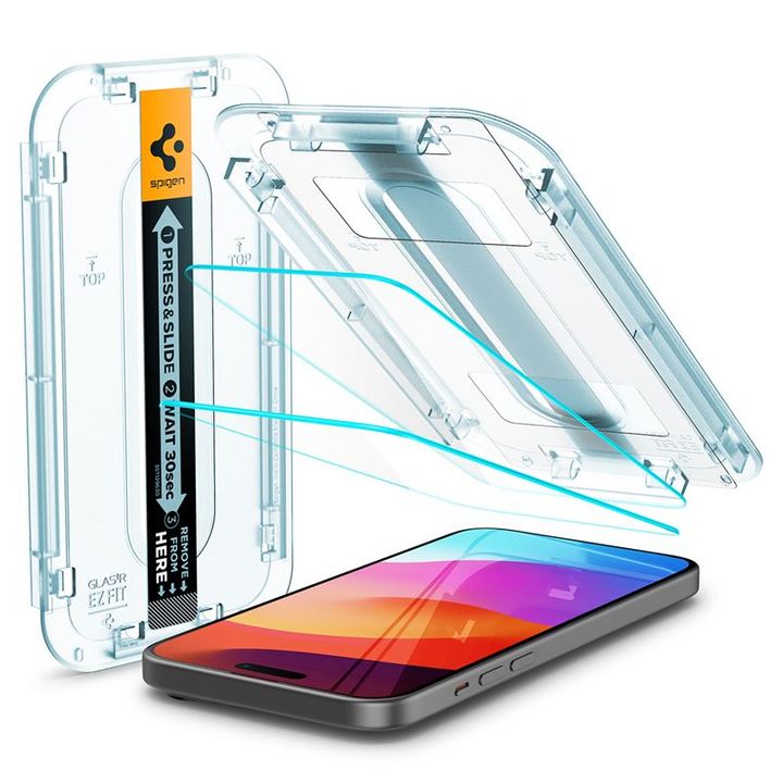 Spigen Glass tR EZ Fit 2 Pack, transparency - iPhone 16/15 Plus na NearMe.pl