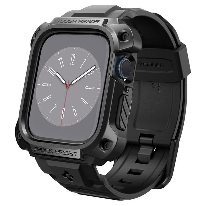 Spigen Tough Armor Pro, metal black - Apple Watch 9/8/7 45mm na NearMe.pl