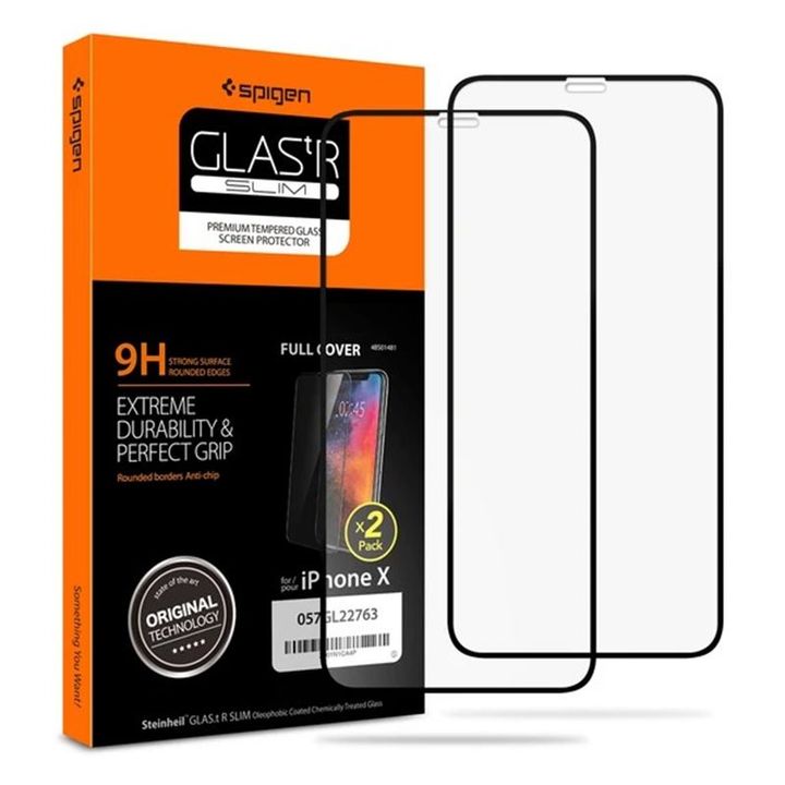 Spigen Glass FC 2 Pack, black - iPhone 11 Pro/XS/X na NearMe.pl