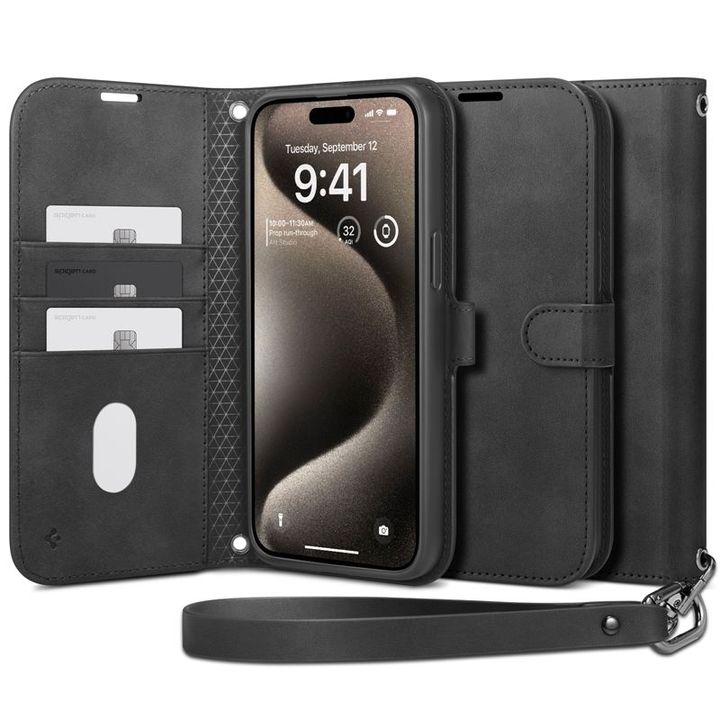 Spigen Wallet S Pro, black - iPhone 15 Pro Max na NearMe.pl