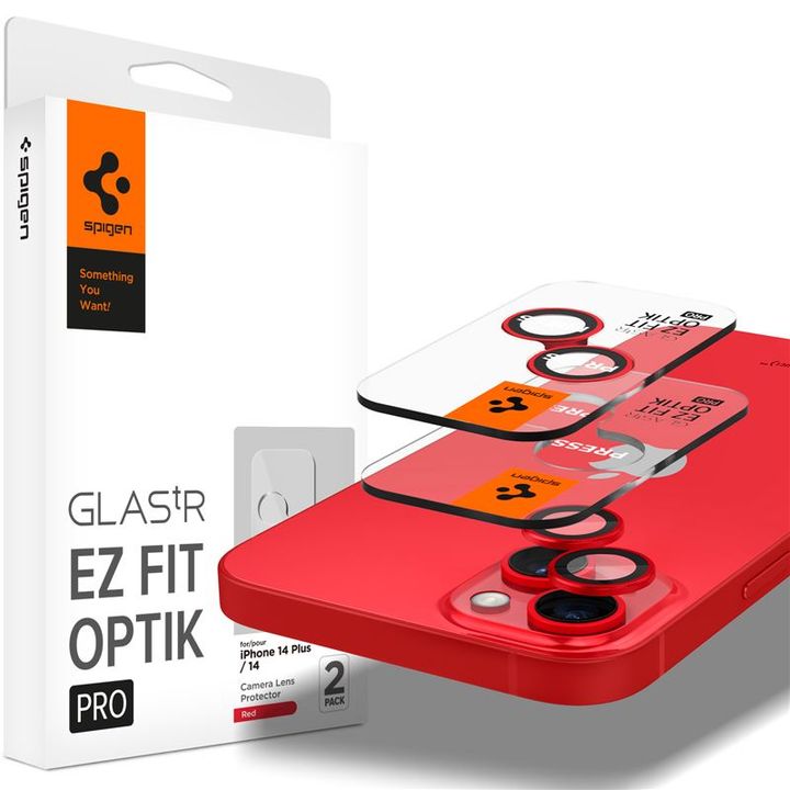 Spigen Glass EZ Fit Optik Pro 2 Pack, red - iPhone 14/14 Plus na NearMe.pl