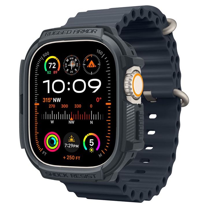 Spigen Rugged Armor, dark gray - Apple Watch Ultra 2/1 49mm na NearMe.pl