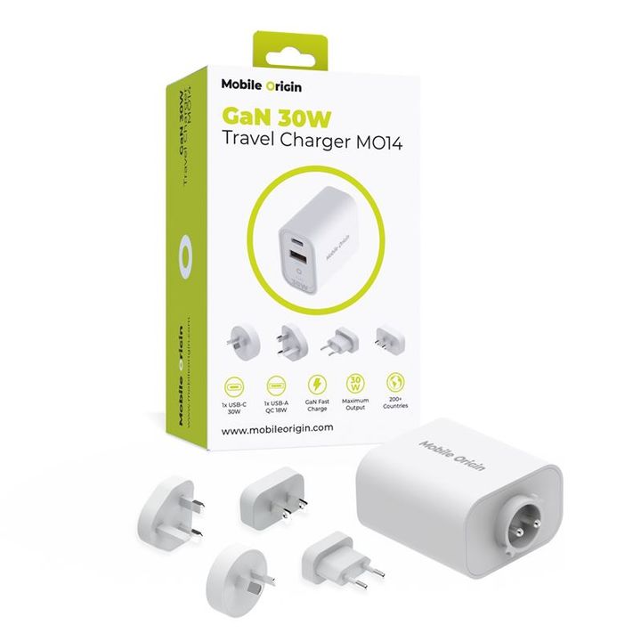Mobile Origin GaN 30W Travel Charger MO14, EU,USA,UK,AUS na NearMe.pl