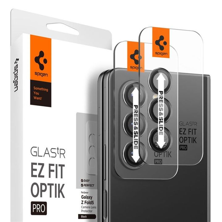 Spigen Glass tR EZ Fit Optik Pro 2 Pack, black - Samsung Galaxy Z Fold5 na NearMe.pl