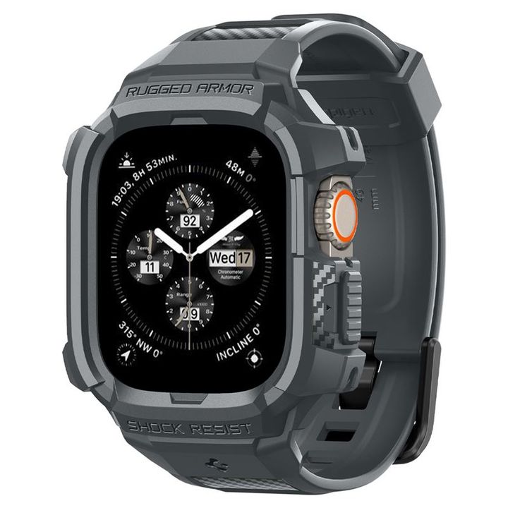 Spigen Rugged Armor Pro, dark gray - Apple Watch Ultra 2/1 49mm na NearMe.pl