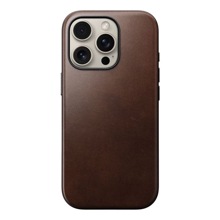 Nomad Modern Leather Case, rustic brown, iPhone 16 Pro | Horween na NearMe.pl