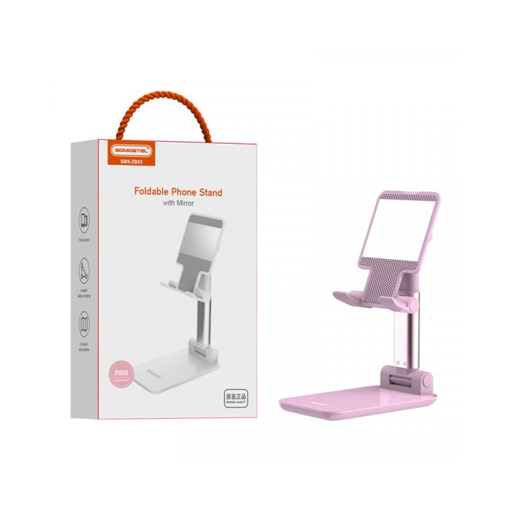 UCHWYT UNIWERSALNY BIURKOWY SOMOSTEL SMS-ZB03 RÓŻOWY na NearMe.pl