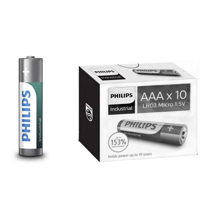 BATERIA ALKALICZNA PHILIPS AAA  ALKALINE LR03I10C/ 10szt INDUSTRIAL na NearMe.pl