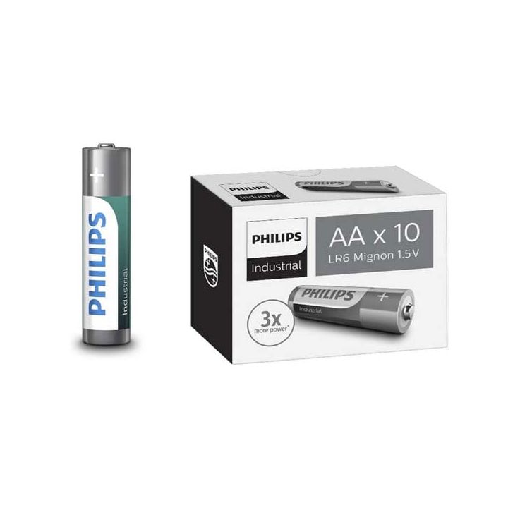 BATERIA ALKALICZNA PHILIPS TYPU AA LR6I10C/10 10szt INDUSTRIAL na NearMe.pl