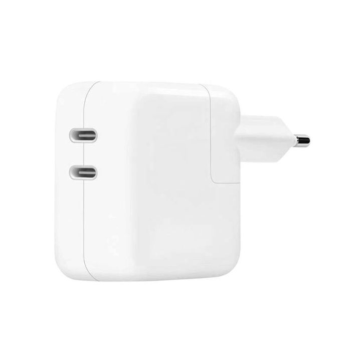 ECONOMY ŁADOWARKA SIECIOWA TYP-C 35W BIAŁA  2xTYP-C PD na NearMe.pl