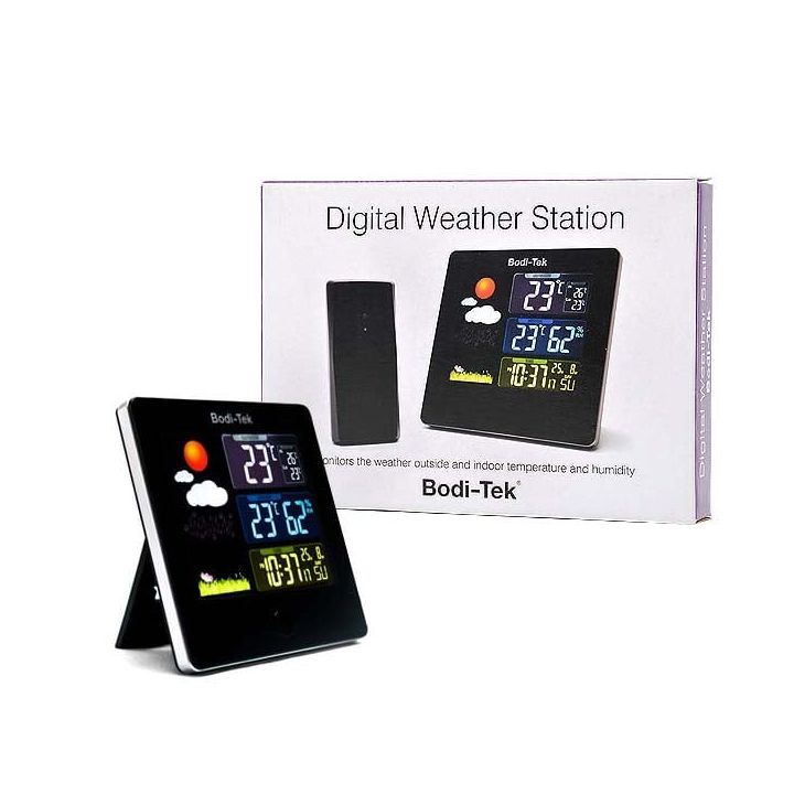 STACJA POGODOWA Z KOLOROWYM WYŚWIETLACZEM BODI-TEK HGWS na NearMe.pl