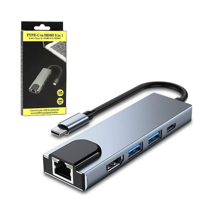 ECOBOX ADAPTER TYP-C ROZDZIELACZ HDMI + TYP-C + USB + RJ45 DEX na NearMe.pl