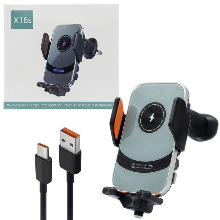 ECOBOX UCHWYT SAMOCHODOWY AUTOMATYCZNY + ŁADOWARKA BEZPRZEWODOWA QI 15W na NearMe.pl