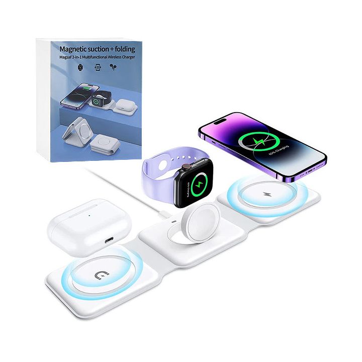 ECOBOX ŁADOWARKA MAGSAFE BEZPRZEWODOWA BIAŁA 3w1 F-182 15W na NearMe.pl