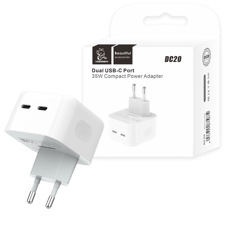 DENMEN ŁADOWARKA SIECIOWA DUAL USB-C 35W DC20 na NearMe.pl
