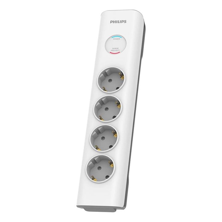 PRZEDŁUŻACZ SIECIOWY PHILIPS LISTWA ZASILAJĄCA BIAŁA 4 GNIAZDA SCHUKO 2M SPN7040WA/58 na NearMe.pl