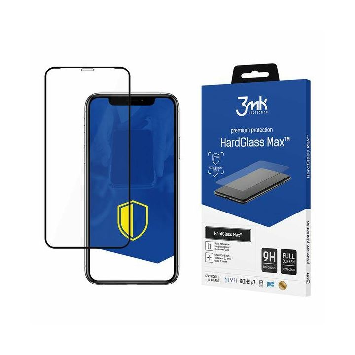 Szkło hartowane 3MK HardGlass Max do     Apple iPhone 11 Pro Max czarny na NearMe.pl