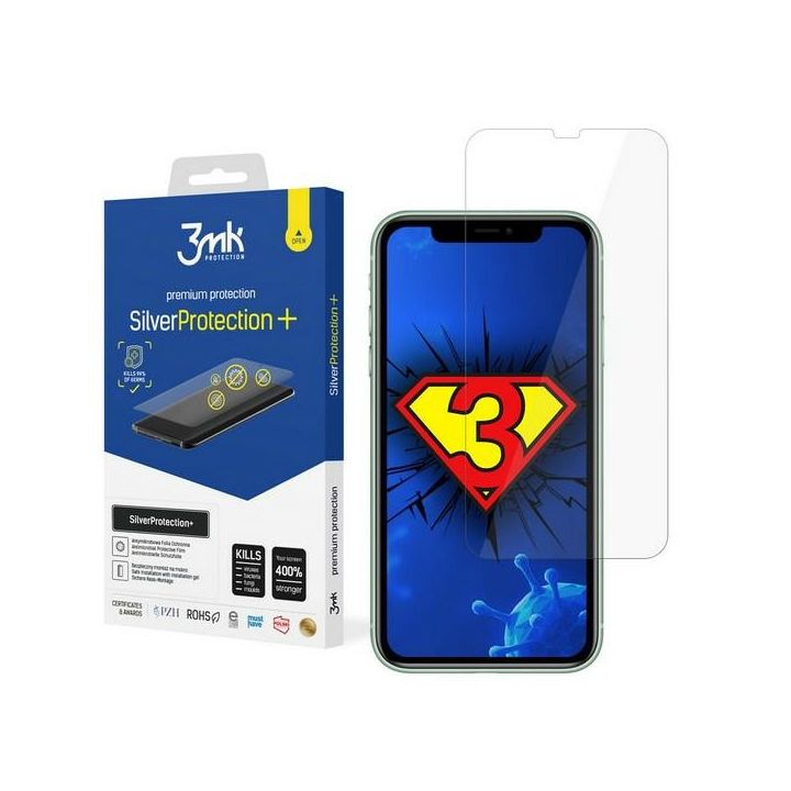 Folia antymikrobowa 3MK                  SilverProtection+ do Apple iPhone 11/iPhone Xr na NearMe.pl