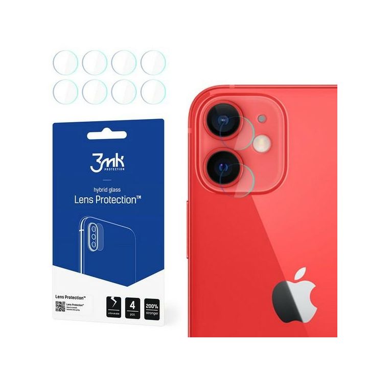 Ochrona na obiektyw aparatu 3MK Lens     Protection do Apple iPhone 12 mini 4szt na NearMe.pl