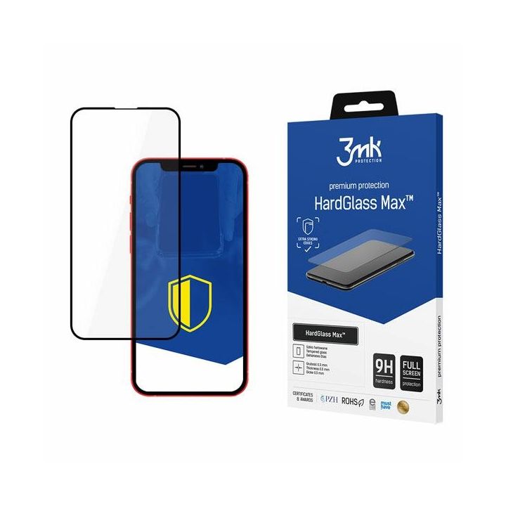 Szkło hartowane 3MK HardGlass Max do     Apple iPhone 13 Pro Max czarny na NearMe.pl