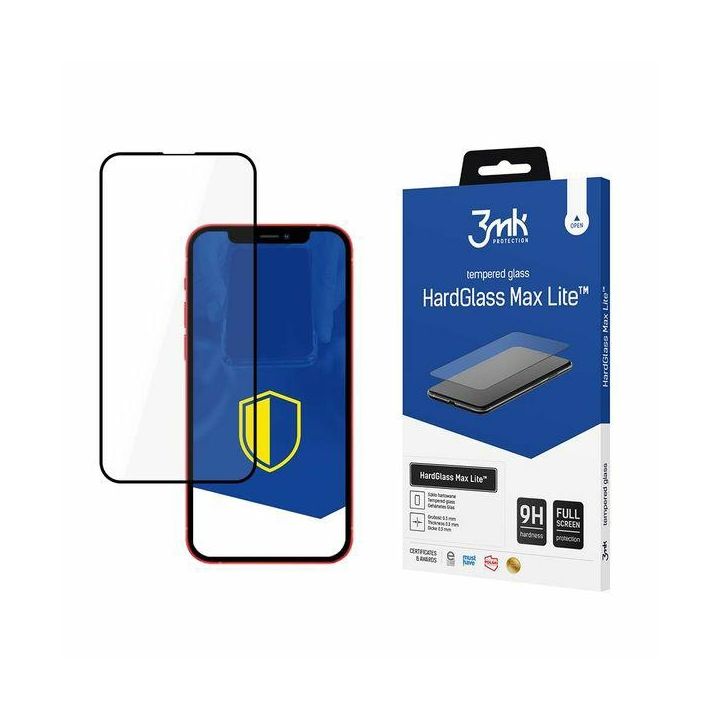 Szkło hartowane 3MK HardGlass Max Lite   do Apple iPhone 13 / 13 Pro / 14 czarny na NearMe.pl