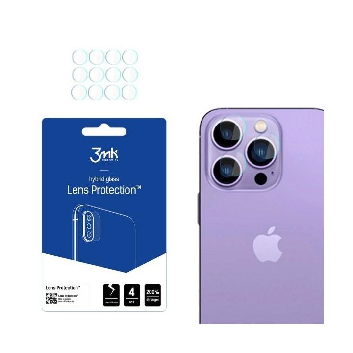 Ochrona na obiektyw aparatu 3MK Lens     Protection do Apple iPhone 14 Pro  6,1 "/ 14 Pro Max 6,7" 4szt na NearMe.pl