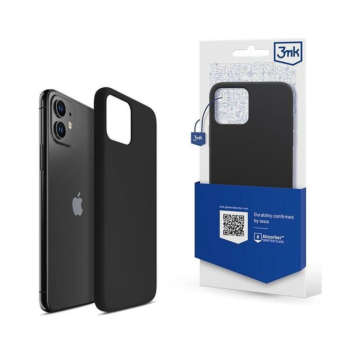 Etui 3MK Silicone Case do Apple iPhone   11 / Xr czarny na NearMe.pl