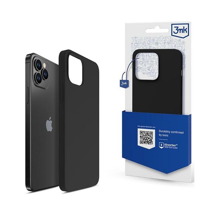 Etui 3MK Silicone Case do Apple iPhone   12 Pro Max czarny na NearMe.pl