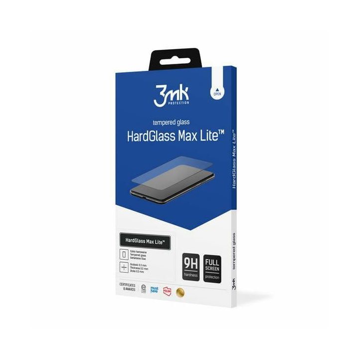 Szkło hartowane 3MK HardGlass Max Lite   do Apple iPhone 15 czarny na NearMe.pl