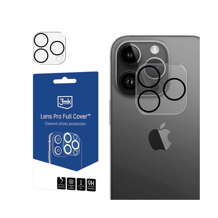 3MK Lens Pro Full Cover iPhone 11 Pro/11Pro Max Szkło hartowane na obiektyw aparatu z ramką montażową 1szt na NearMe.pl
