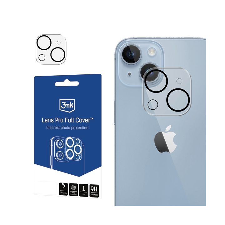 3MK Lens Pro Full Cover iPhone 11/12mini Szkło Hartowane na obiektyw aparatu z ramką montażową 1szt na NearMe.pl