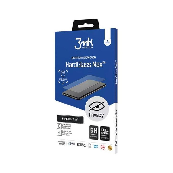 Szkło prywatyzujące 3MK HardGlass Max    Privacy do Apple iPhone 12 / 12 Pro czarny na NearMe.pl