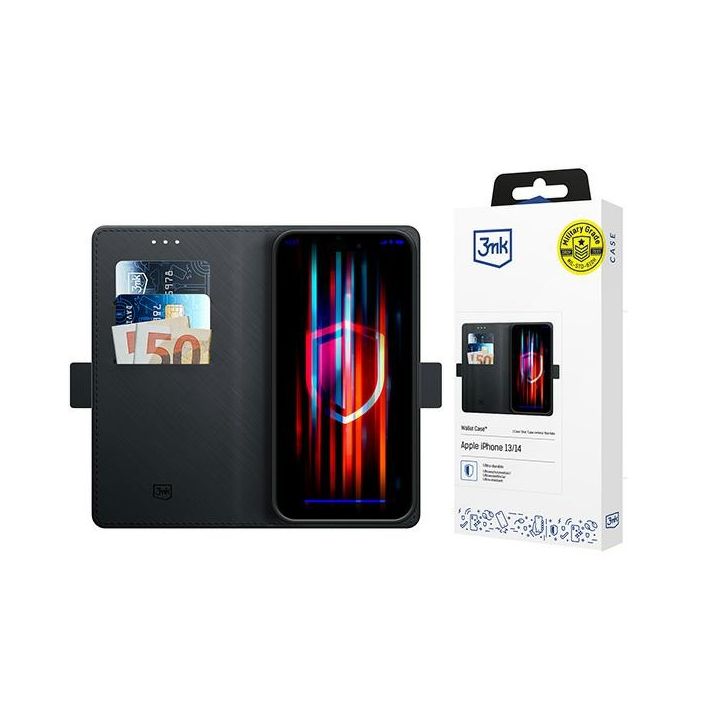 Etui 3MK Wallet Case do do Apple iPhone  13 / 14 czarny na NearMe.pl