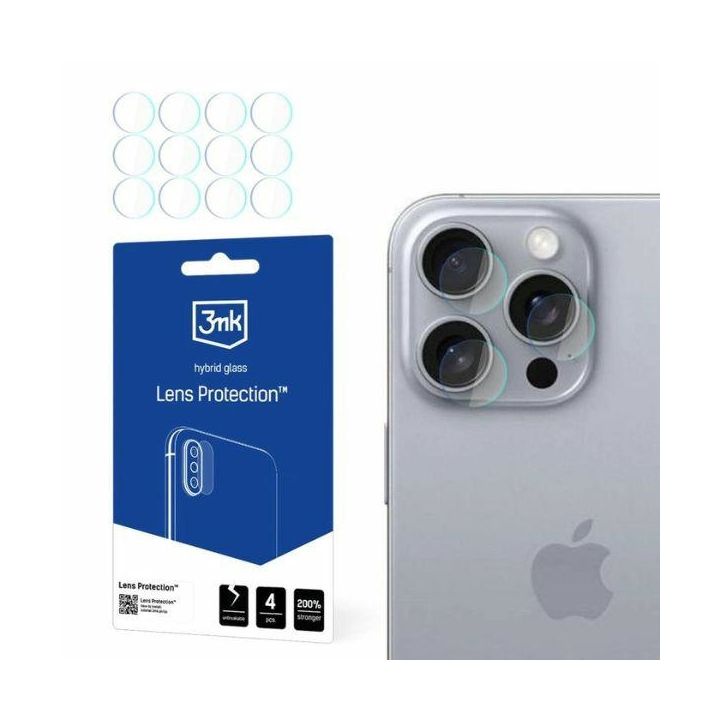 Ochrona na obiektyw aparatu 3MK Lens     Protection do Apple iPhone 16 Pro Max 4szt na NearMe.pl