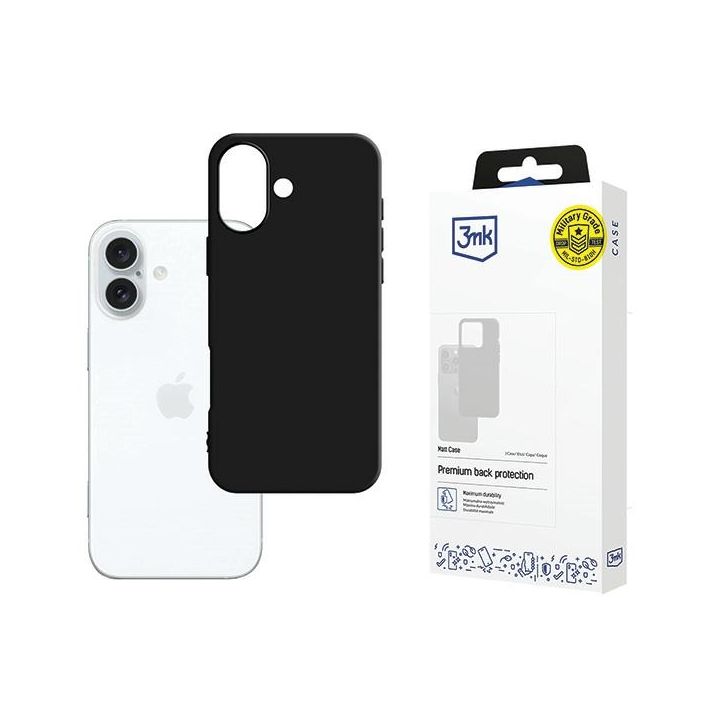 Etui 3MK Matt Case do Apple iPhone 16    czarny na NearMe.pl
