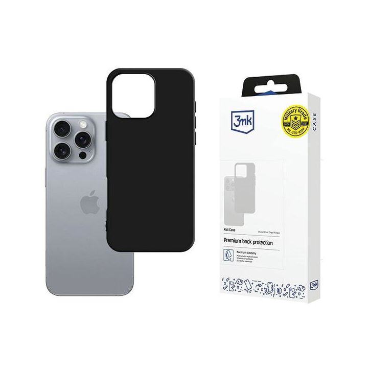 Etui 3MK Matt Case do Apple iPhone 16    Pro Max czarny na NearMe.pl