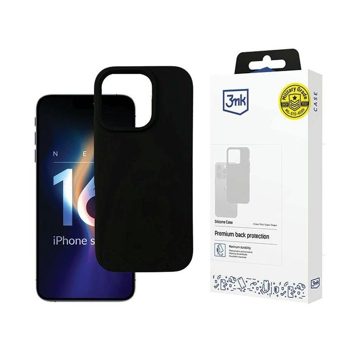 Etui 3MK Silicone Case do Apple iPhone   16 Pro Max czarny na NearMe.pl
