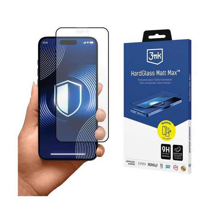 Szkło hartowane 3MK HardGlass Matt Max   do Apple iPhone 16 na NearMe.pl