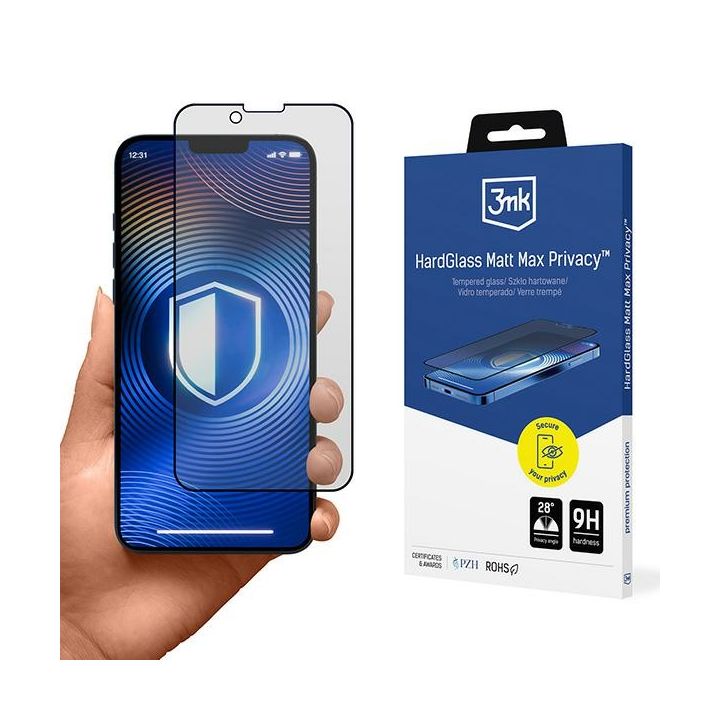 Szkło hartowane 3MK HardGlass Matt Max   Privacy do Apple iPhone 13 mini na NearMe.pl